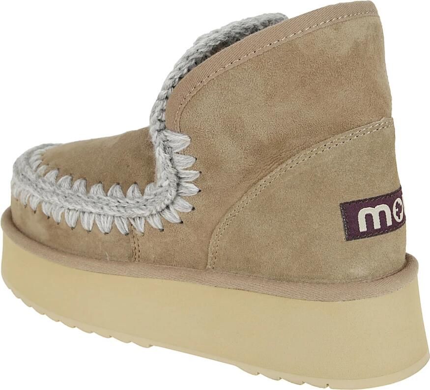MOU Vachtlaarzen Dames Mini Eskimo Platform Boot Maat: 40 Materiaal: Suède Kleur: Cognac - Foto 4