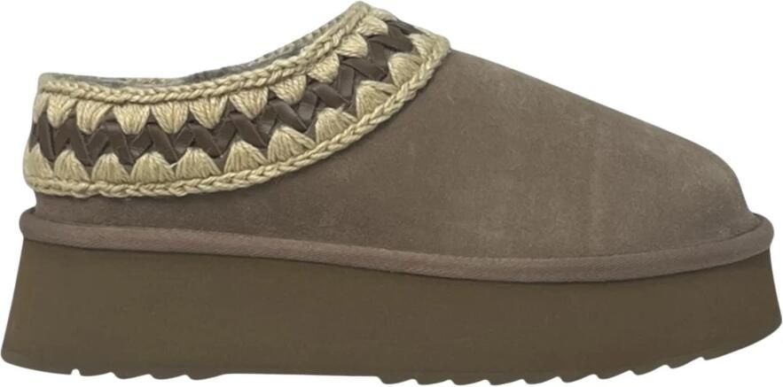 Mou Platform Clog Suede Leather