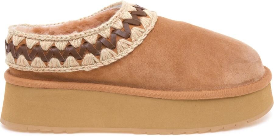 Mou Platform Clog Suede Leather