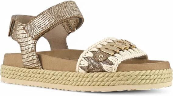 MOU Dames Rope Sandal Black With Strap Maat: 38 Materiaal: Leer Kleur: Bronskleurig - Foto 4