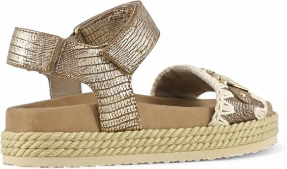 MOU Dames Rope Sandal Black With Strap Maat: 38 Materiaal: Leer Kleur: Bronskleurig - Foto 3