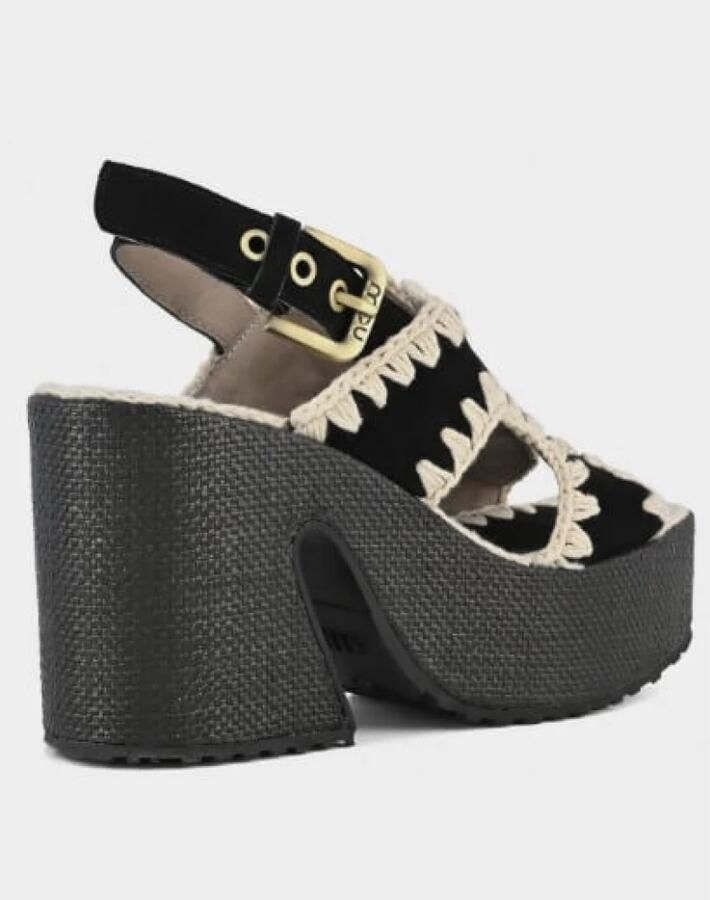 Mou Raffia Platform Back Strap Sandalen - Foto 2