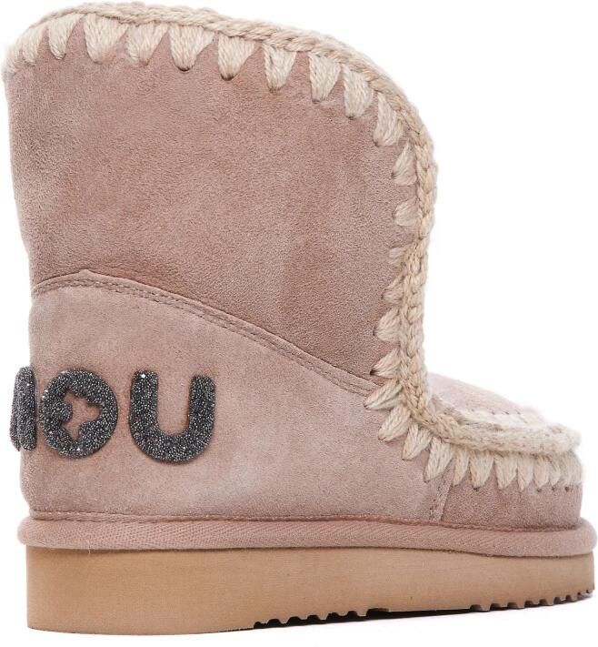 MOU Vachtlaarzen Dames Eskimo 18 Glitter Logo Maat: 36 Materiaal: Suède Kleur: Beige - Foto 8