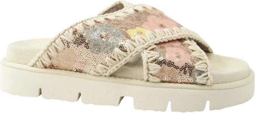 Mou Slippers SEQUINS CRISS-CROSS BIO SANDAL