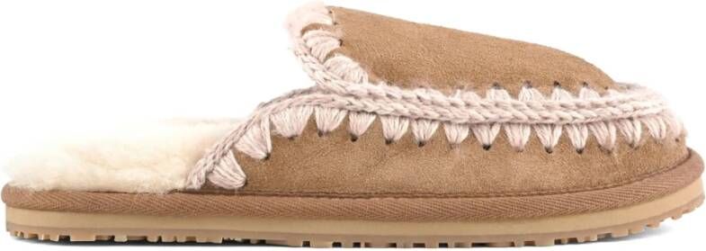 MOU Pantoffels Dames Slipper Full Eskimo Stitch Maat: 41 Materiaal: Suède Kleur: Bruin - Foto 5