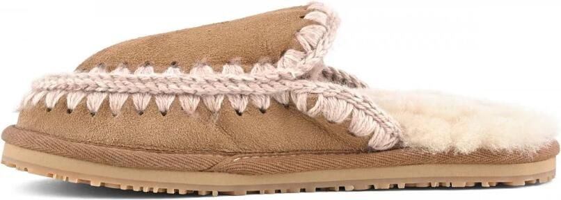 MOU Pantoffels Dames Slipper Full Eskimo Stitch Maat: 41 Materiaal: Suède Kleur: Bruin - Foto 4