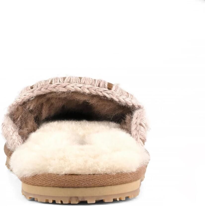 MOU Pantoffels Dames Slipper Full Eskimo Stitch Maat: 41 Materiaal: Suède Kleur: Bruin - Foto 3