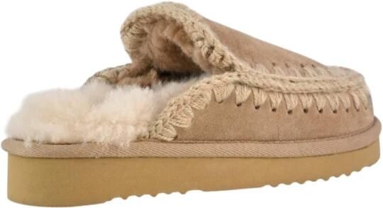 Mou Bruine Schapenvacht Pantoffel Handgemaakt EVA-zool Brown Dames - Foto 2