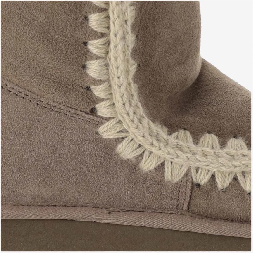 Mou Grijze Gehaakte Trimlaarzen met Faux-Fur Voering Gray Dames - Foto 2