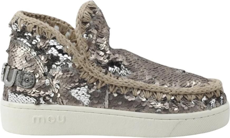Mou Handgemaakte Pailletten Katoenen Laarzen Multicolor Dames