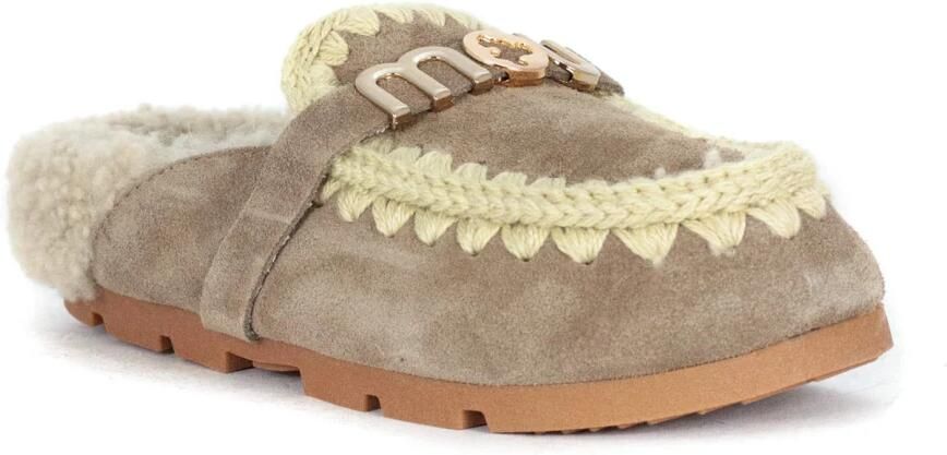 Mou Beige Sandalen met Schapenvacht Voering Beige Dames - Foto 7
