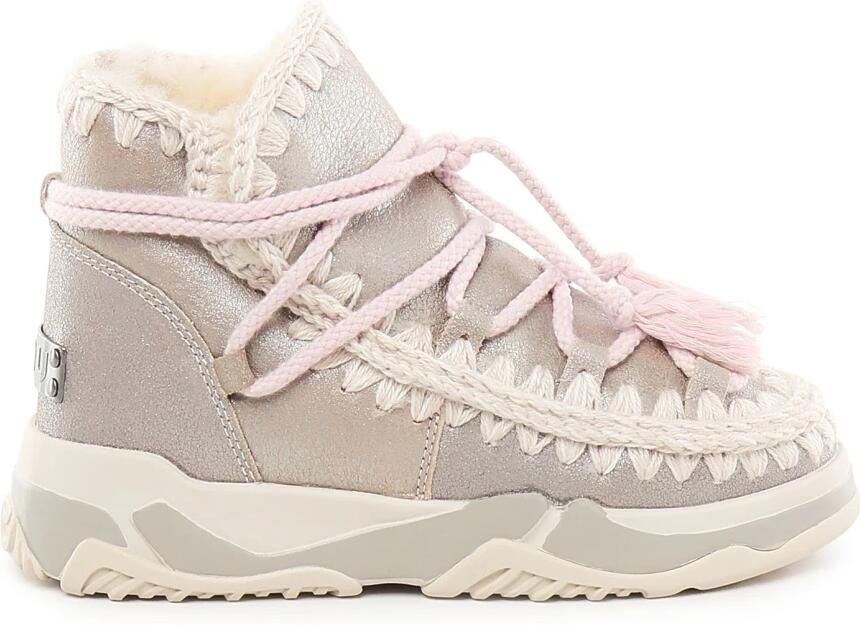 MOU Snowboots Dames Trainer 02 Scoubidoo Lace Maat: 36 Materiaal: Leer Kleur: Zilverkleurig - Foto 7