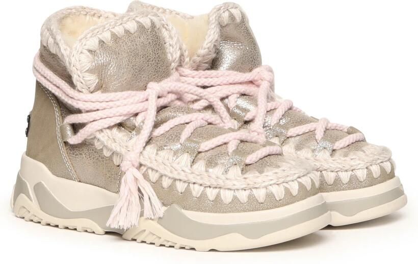 MOU Snowboots Dames Trainer 02 Scoubidoo Lace Maat: 36 Materiaal: Leer Kleur: Zilverkleurig - Foto 9