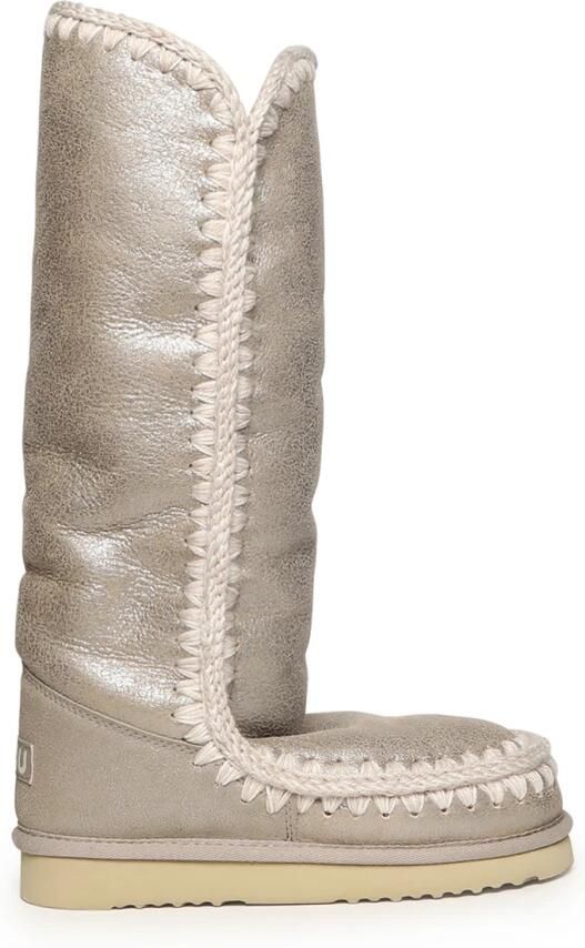 Mou Beige Gehaakte Schapenvachtlaarzen Beige Dames - Foto 2