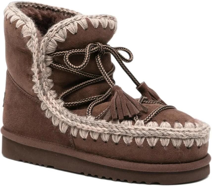 MOU Snowboots Dames Eskimo 18 Lace Suède Bruin - Foto 6