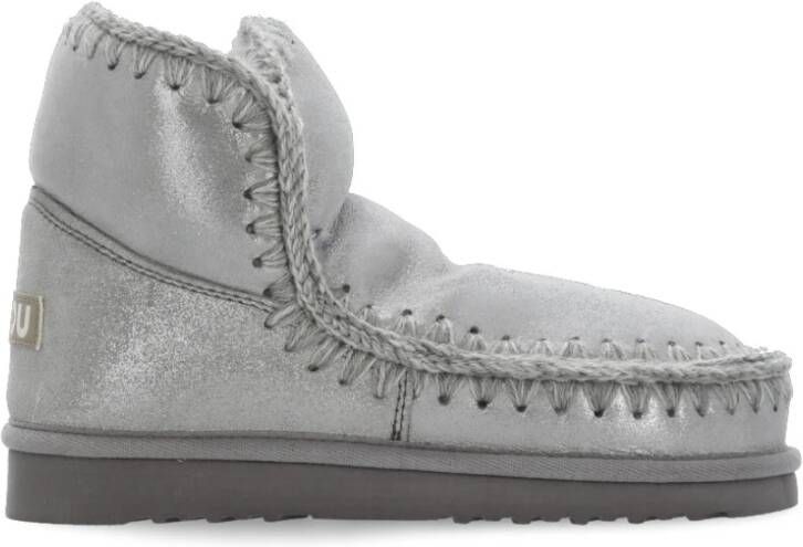 Mou Zilveren Schapenvacht Winterlaarzen Gray Dames