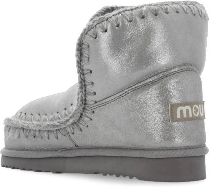 Mou Zilveren Schapenvacht Winterlaarzen Gray Dames