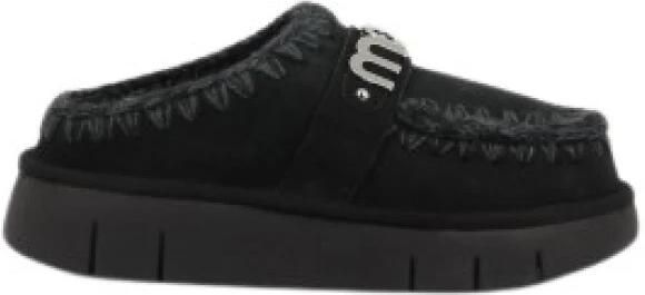 Mou Handgemaakte Bounce Clog met Gehaakte Details Black Dames - Foto 4