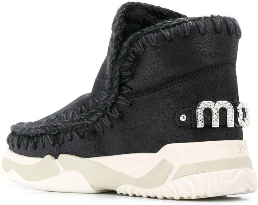 Mou Zwarte Slip-on Sneakers met Rhinestone Logo Zwart Dames - Foto 2