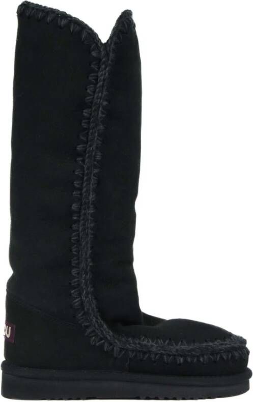 Mou Zwarte Suède Eskimo Laarzen Black Dames