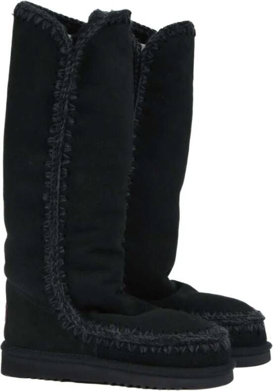 Mou Zwarte Suède Eskimo Laarzen Black Dames