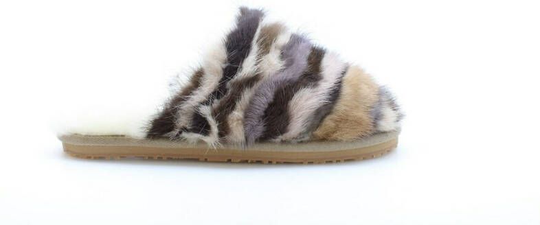 Mou Ciabatta chiusa in pelliccia Zwart Dames