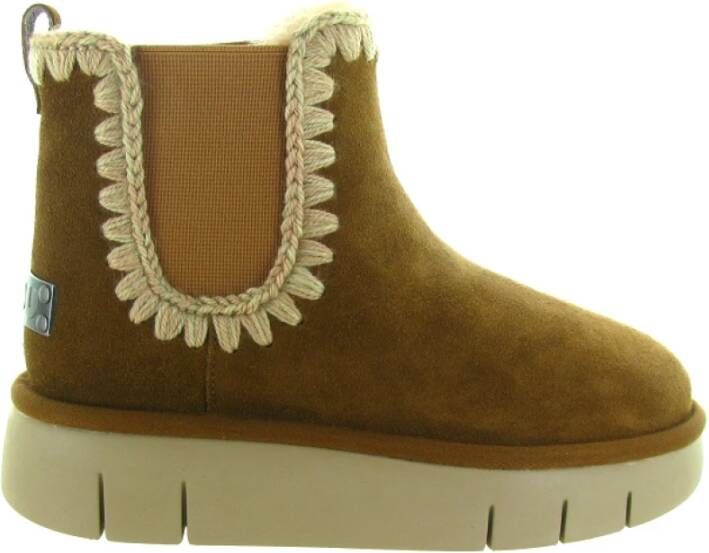 Mou Platform Suede Chelsea Schoenen