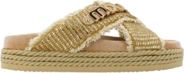 Mou Raffia Criss Cross Sandalen