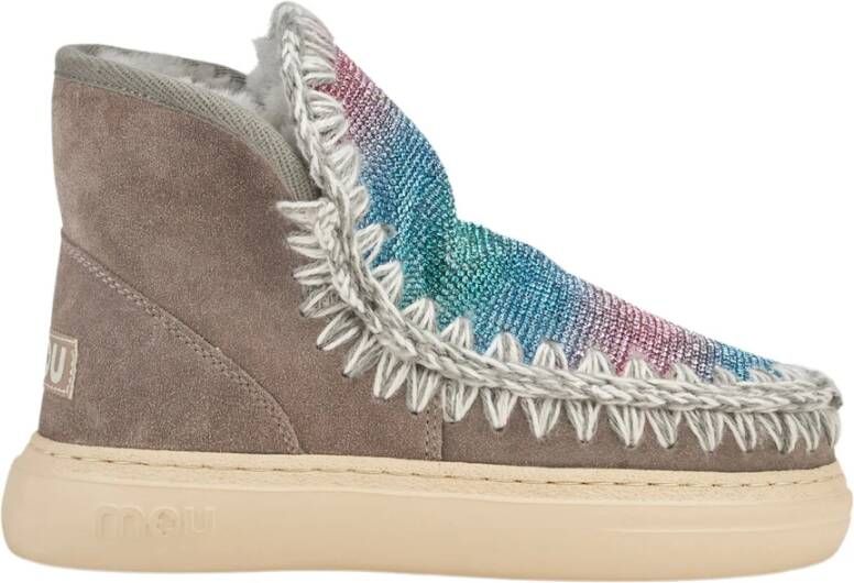 Mou Regenboog Eskimo Sneakers Brown Dames