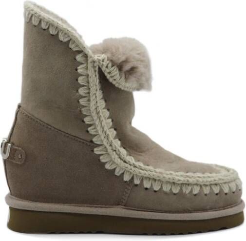 Mou Suede Laarzen Beige Dames