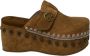 Mou 611001A Sabot Klomp Plain Vrouwen Brown Dames - Thumbnail 13