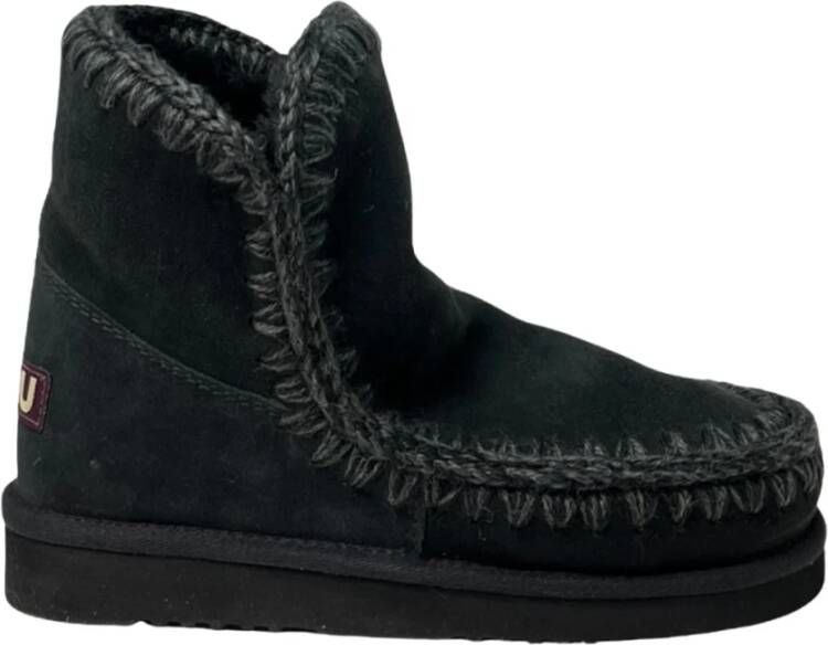 MOU Vachtlaarzen Dames Eskimo 18 Glitter Logo Maat: 36 Materiaal: Suède Kleur: Zwart - Foto 9