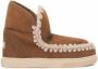 Mou Bruine Gehaakte Sneakerlaarzen Brown Dames - Thumbnail 3