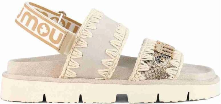 Mou Stijlvolle Sandaal Beige Dames