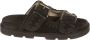 MOU Slippers Dames Low Bio Sandal 2buckles Monoch Maat: 37 Materiaal: Suède Kleur: Bruin - Thumbnail 1