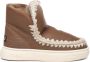 Mou Eskimo Sneaker Bold Haakdetails Dubbelzijdig Schapenvacht Brown Dames - Thumbnail 1