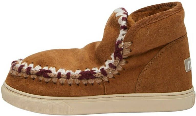 Mou Eskimo Sneaker van Suède met Schapenvacht Binnenkant Bruin Dames - Foto 4