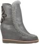 Mou Dames Zilveren Casual Leren Enkellaars Gray Dames - Thumbnail 13