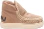MOU Vachtlaarzen Dames Eskimo Sneaker Bold Glitter Logo Maat: 37 Materiaal: Suède Kleur: Cognac - Thumbnail 2
