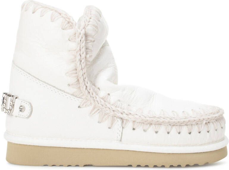 Mou Witte Eskimo Laarzen voor Dames met Rhinestones White Dames