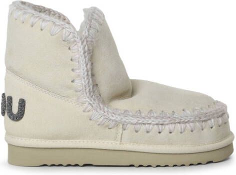 MOU Leren enkellaarsjes Eskimo 18 glitter logo vanille - Foto 2