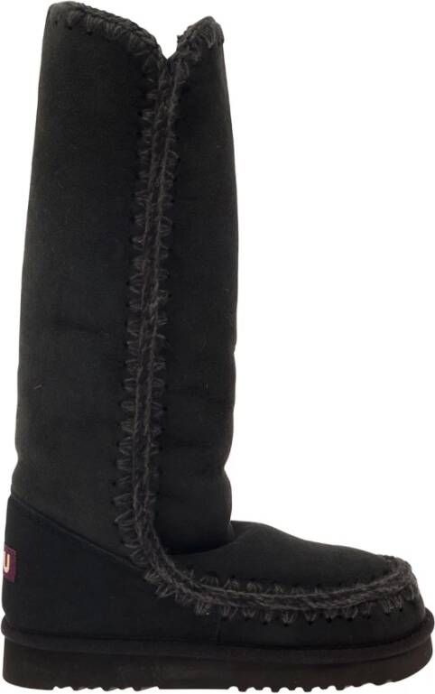 Mou Hoge Eskimo Zwarte Schapenvachtlaarzen Black Dames - Foto 4