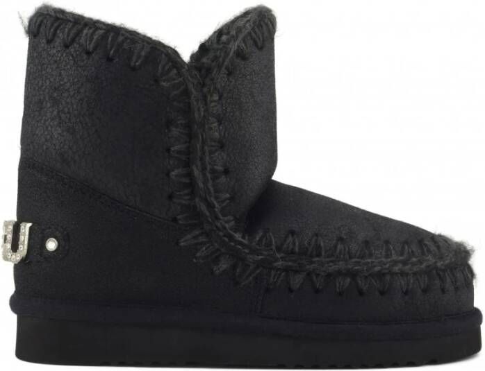 Mou Zwarte Eskimo-laarzen met steendecoraties Black Dames