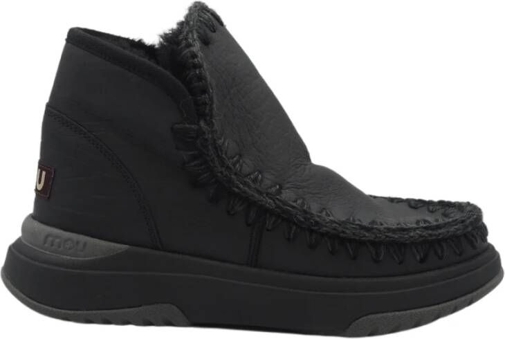 Mou Winter Leren Jogger Laarzen