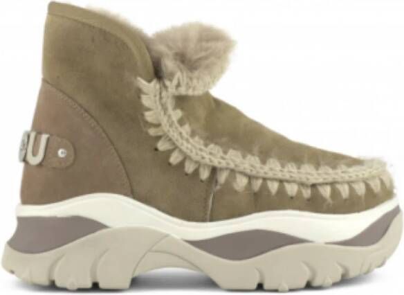 Mou Winterlaarzen Beige Dames