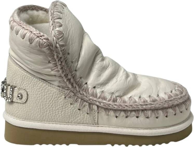 Mou Witte Eskimo Laarzen voor Dames met Rhinestones White Dames