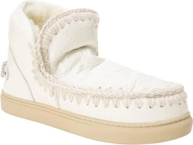 Mou Tronchetti Eskimo Sneaker With Rhinestone Big Letter Logo