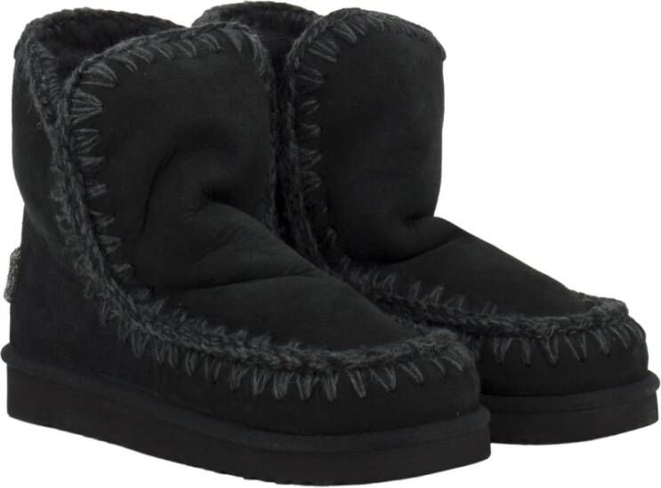 MOU Vachtlaarzen Dames Eskimo 18 Glitter Logo Maat: 39 Materiaal: Suède Kleur: Zwart - Foto 10