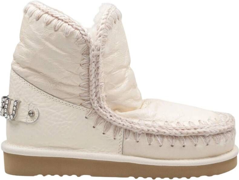 Mou Witte Eskimo Laarzen voor Dames met Rhinestones White Dames