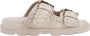 Mou Monochromatische Sandaal met Gehaakte Details Beige Dames - Thumbnail 8
